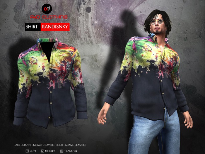 A&D Clothing - Shirt -Kandinsky- Navy