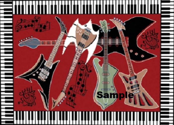 Rock n Roll Piano  rug CMT