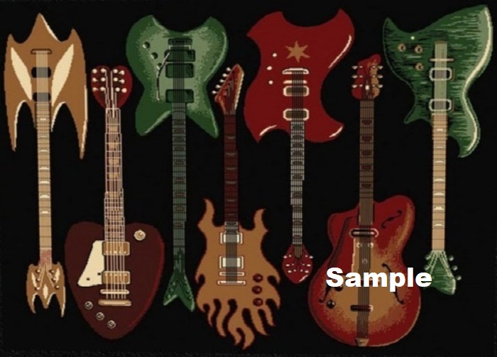Rock n Roll Guitar Rug CM