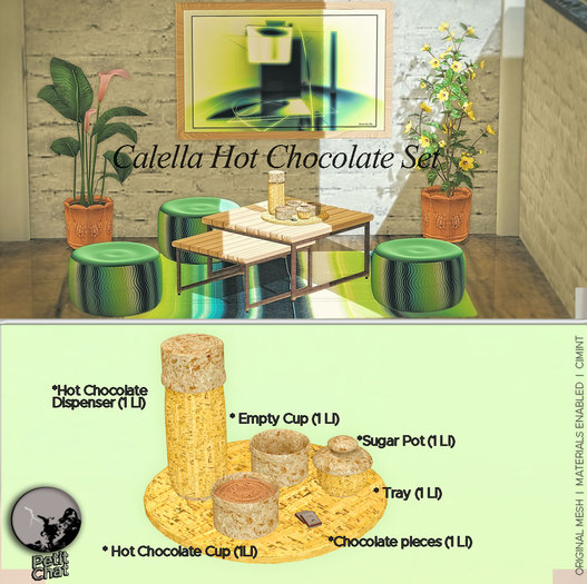 *PC Calella Set- Hot Chocolate Dispenser Set