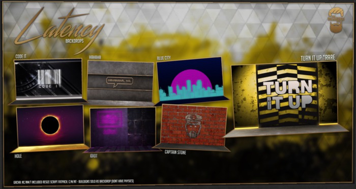 Turn it Up *RARE* - Latency Backdrops - The Bearded Guy