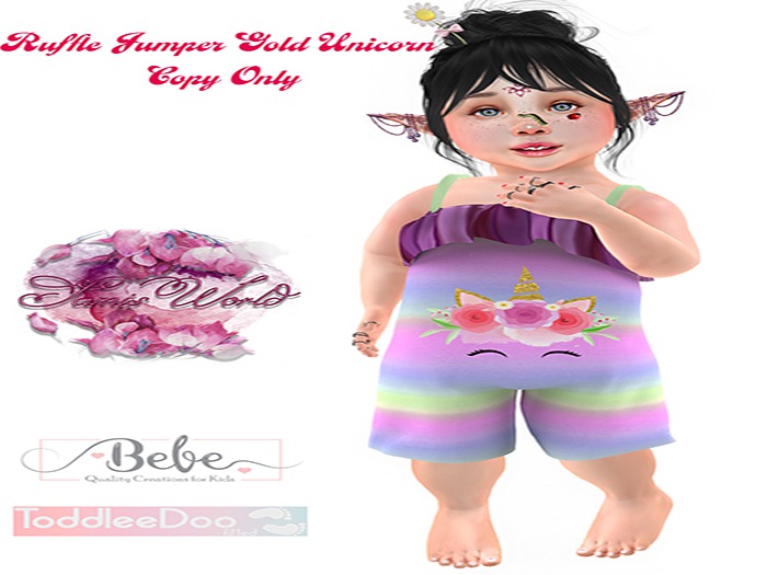 (SW) Ruffle Jumper Gold Unicorn TDB/BEBE