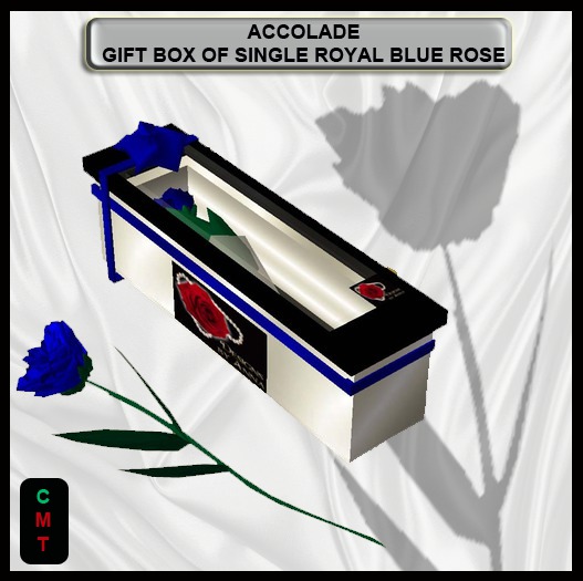 MP GIFT BOXED SINGLE ROSE IN ROYAL BLUE