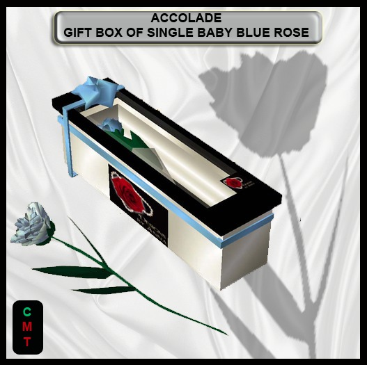 MP GIFT BOXED SINGLE ROSE IN LIGHT BLUE