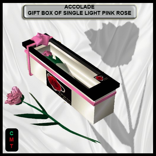MP GIFT BOXED SINGLE ROSE IN LIGHT PINK