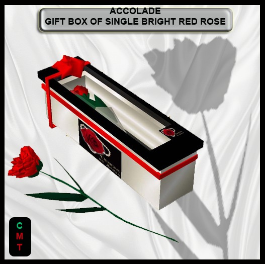 MP GIFT BOXED SINGLE ROSE IN BRIGHT RED