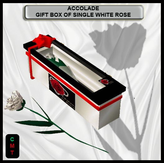 MP GIFT BOXED SINGLE ROSE IN WHITE