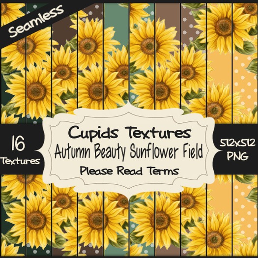 Second Life Marketplace - *Cupids Textures * 16 AUTUMN BEAUTY SUNFLOWER ...