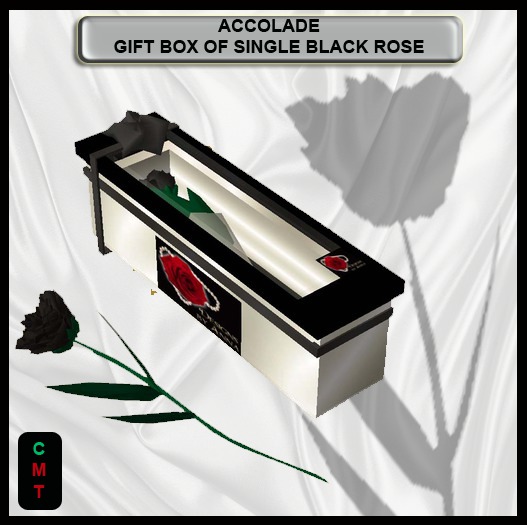 MP GIFT BOXED SINGLE ROSE IN BLACK