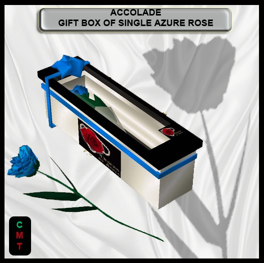 MP GIFT BOXED SINGLE ROSE IN AZURE BLUE