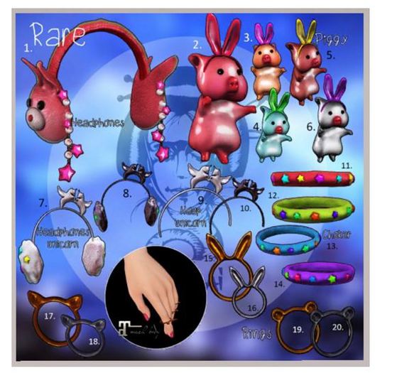 7.Yokai - Cute one - Headphones unicorn [silver]