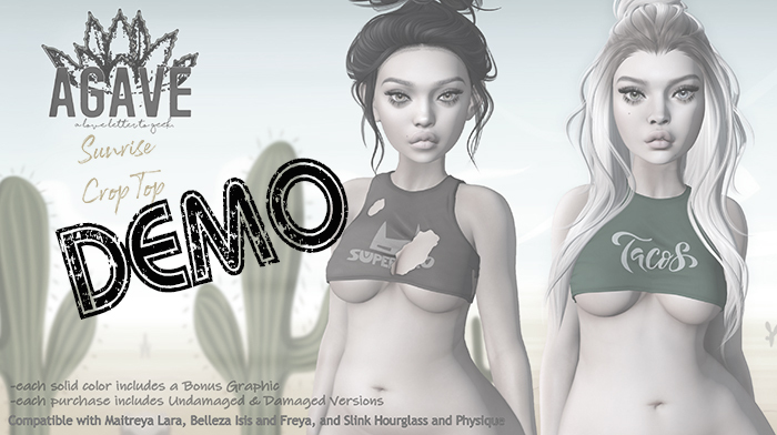  AGAVE - Sunrise Crop Top Pak - DEMO 