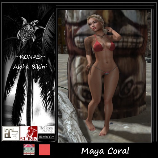 ~KONAS~ Aloha Bikini Maya Coral ( Add Me)