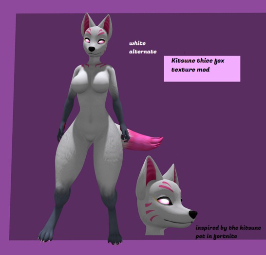 Kitsune Texture mod White Alt for thicc fox