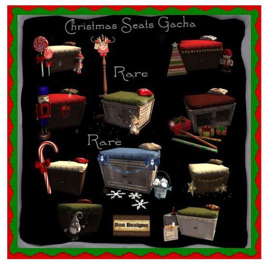 .Bee Designs:. Christmas  seat - Candy Cane