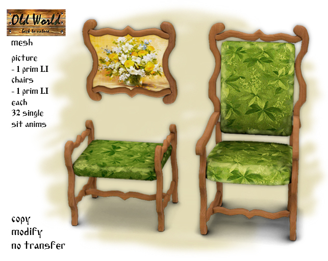 Fantasy set - Chairs v1 - Old World - Rustic / Medieval