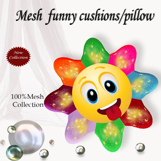 Mesh Smiley Face Pillow v. 2