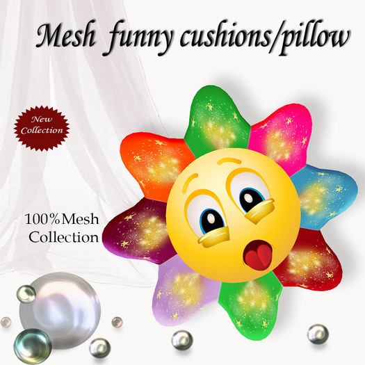 Mesh Smiley Face Pillow v. 6