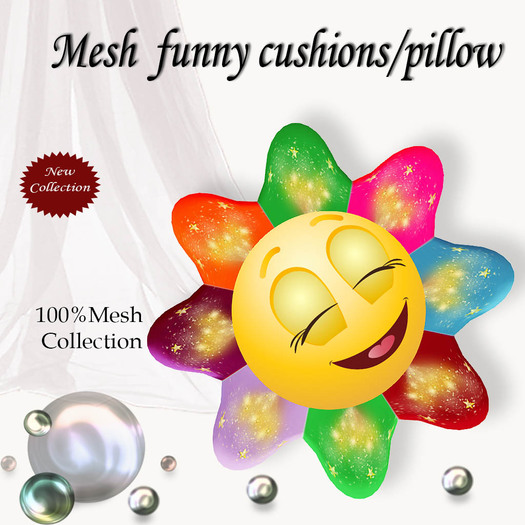 Mesh Smiley Face Pillow v. 7