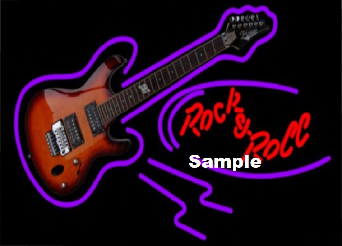 Guitar Rock N Roll Sign Texture CM