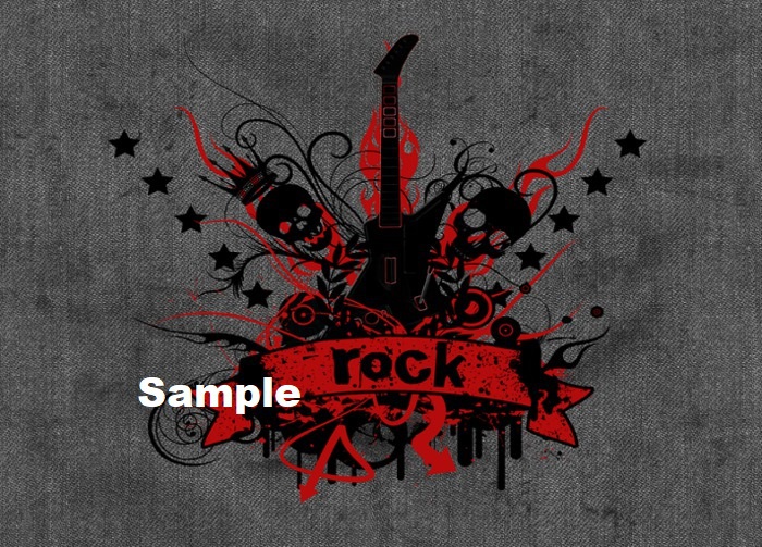 Rock Poster  Red & Black CMT