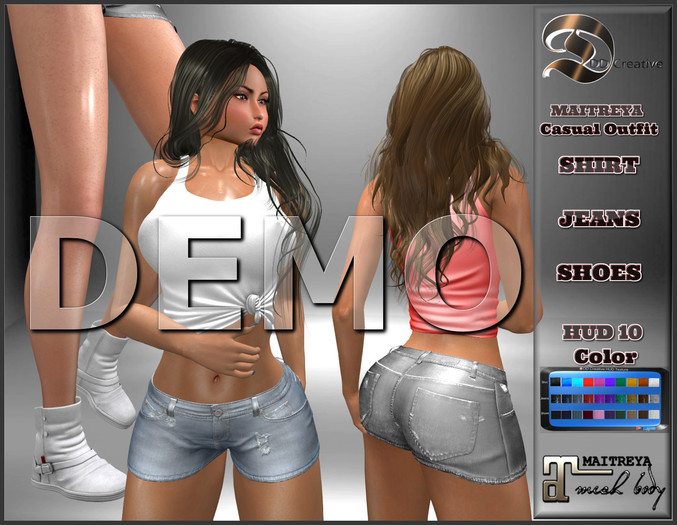 ☾ⅅⅅ☽ MAITREYA CASUAL JEANS SHIRT SHOES OUTFIT [ DEMO ]