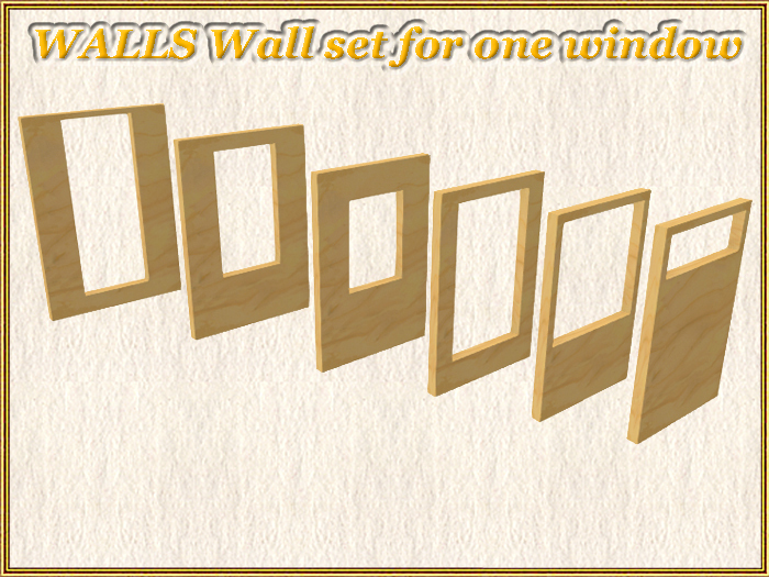 WALLS Wall set for one window (Full perm)