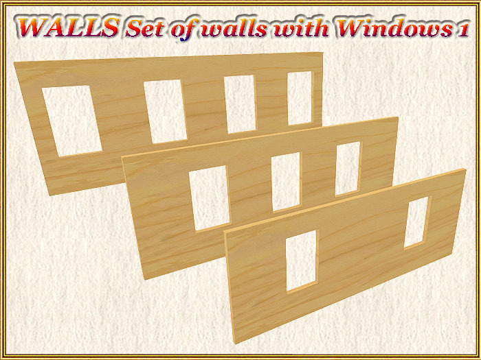 WALLS Set of walls with Windows 1
