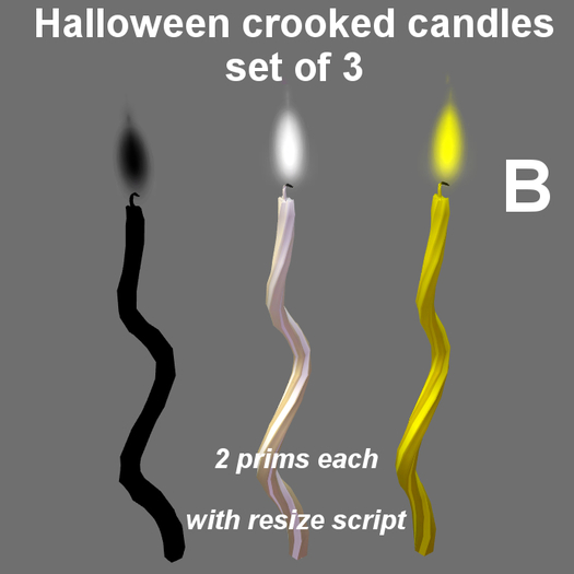 Halloween crooked candles set B (with resize script)