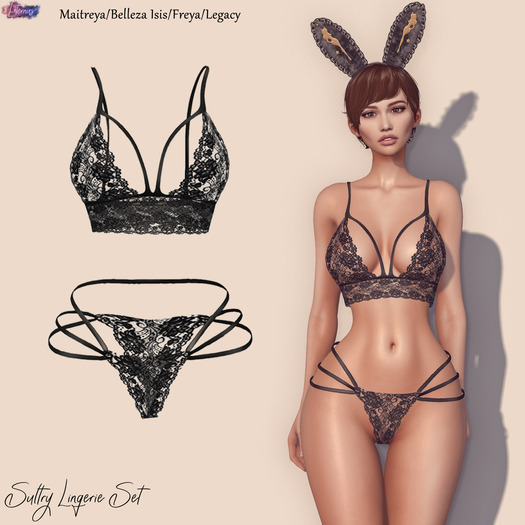 [Eternus] Sultry Lingerie Set Black