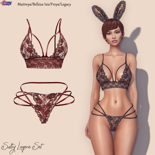[Eternus] Sultry Lingerie Set Red