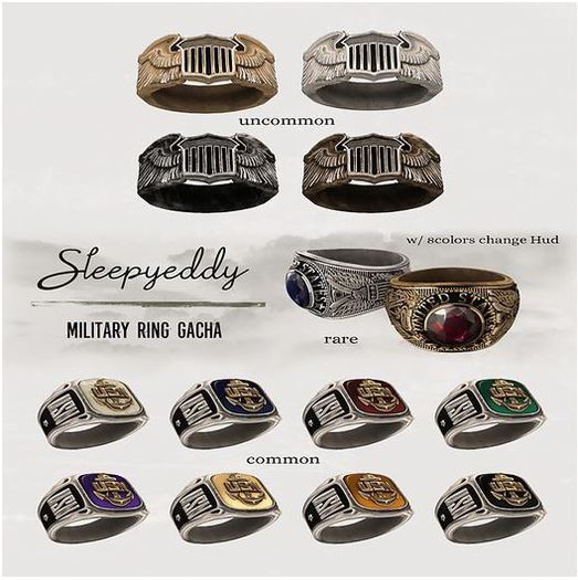 Sleepy Eddy #Military Ring (U.S. Navy Ruby)