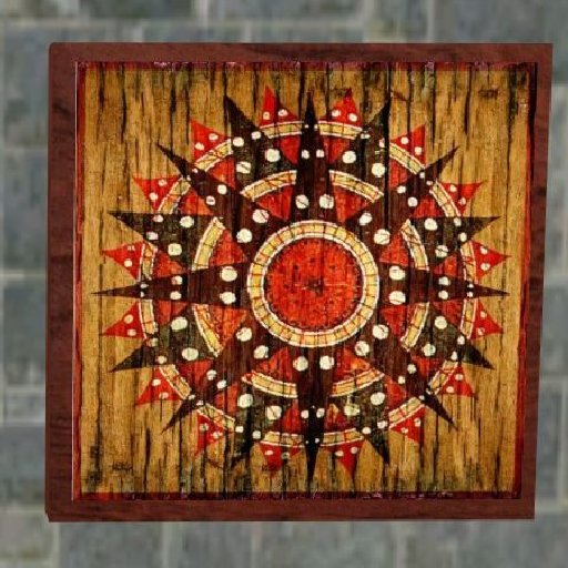 compass rose on wood 3