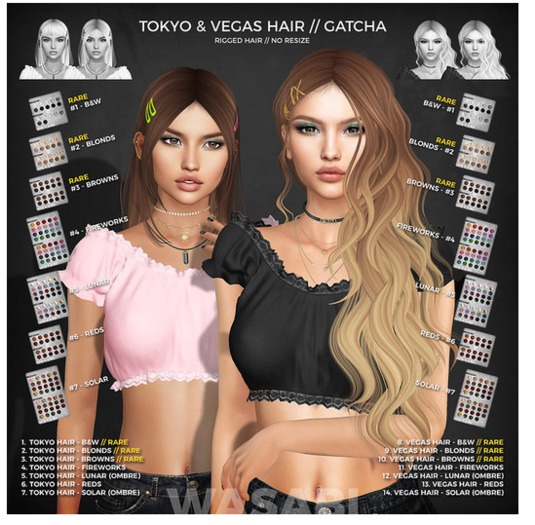 Wasabi // Vegas Mesh Hair - Fireworks 2