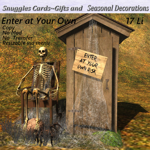Enter at Your Own Risk Halloween Decor Boxed