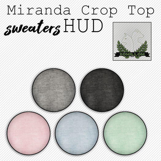 :BoWillow: Miranda Crop Top HUD - Sweaters