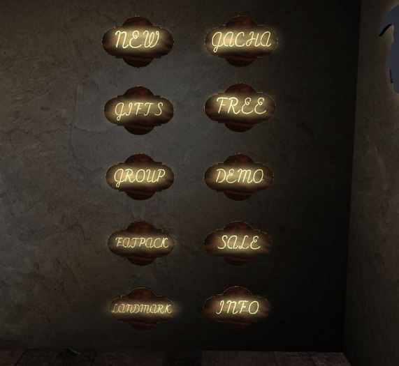 10 Piece Store Sign Set Box from Neon 49