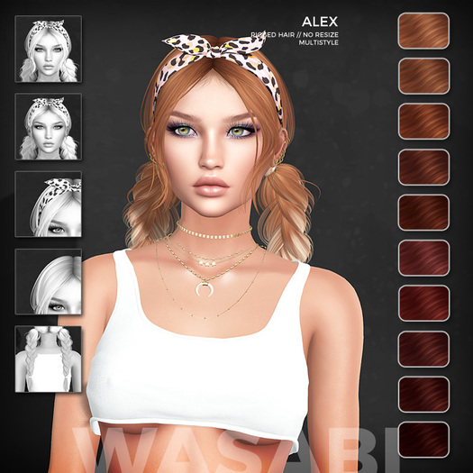 Wasabi // Alex Mesh Hair - Reds