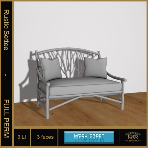 Rustic Settee - FULL PERM