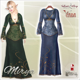 [V/W] + Faida - Mirya Dress Azure - Medieval Fantasy gown, Elven style, for Maitreya Lara & Slink Hourglass - Mesh