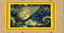 Art Designer -Frame fractal blue