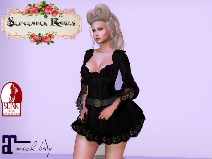 Morgan Purple Dress Corset ROSE BOX