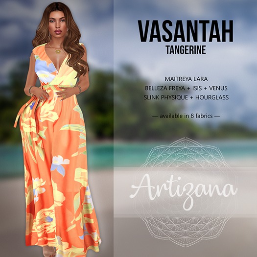 Artizana - Vasantah (Tangerine) - Sundress