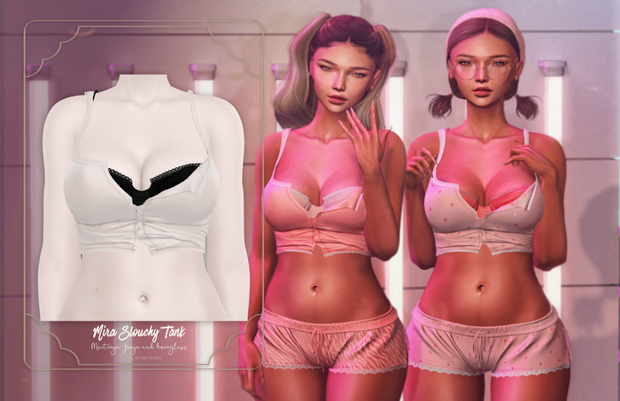 Tee*fy Mira Slouchy Tank  White