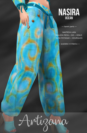 Artizana - Nasira (Ocean) - Harem Pants