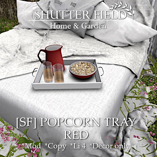 [SF] POPCORN TRAY - RED - BOXED