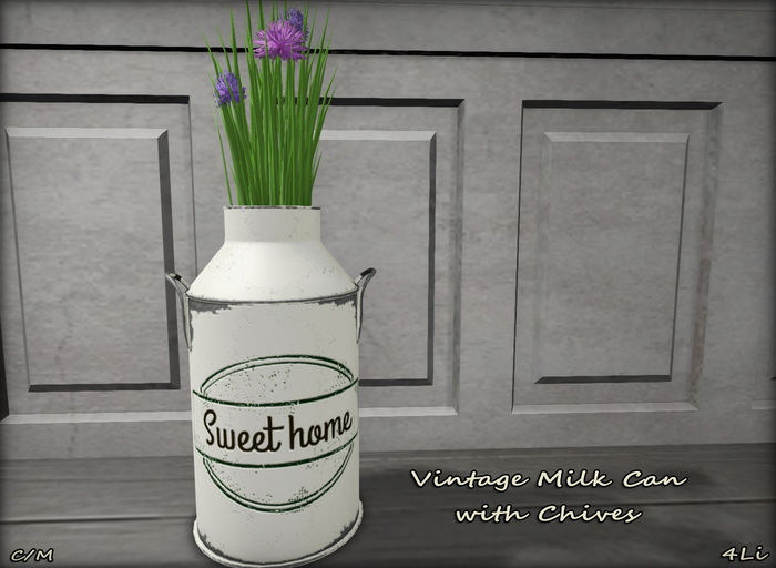 CP- Vintage Milk Can w. Chives