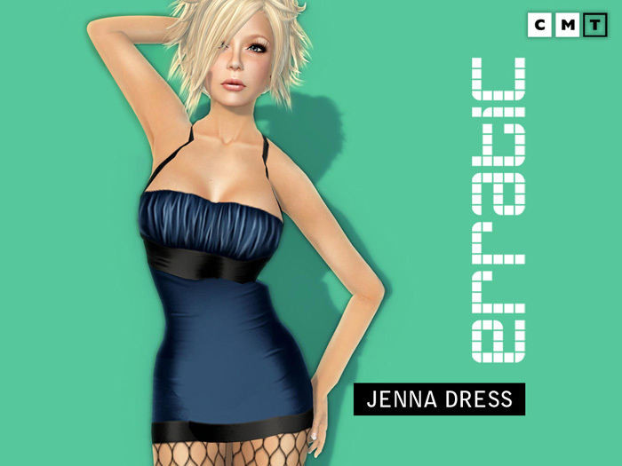 erratic / jenna - short lycra dress / blue-black