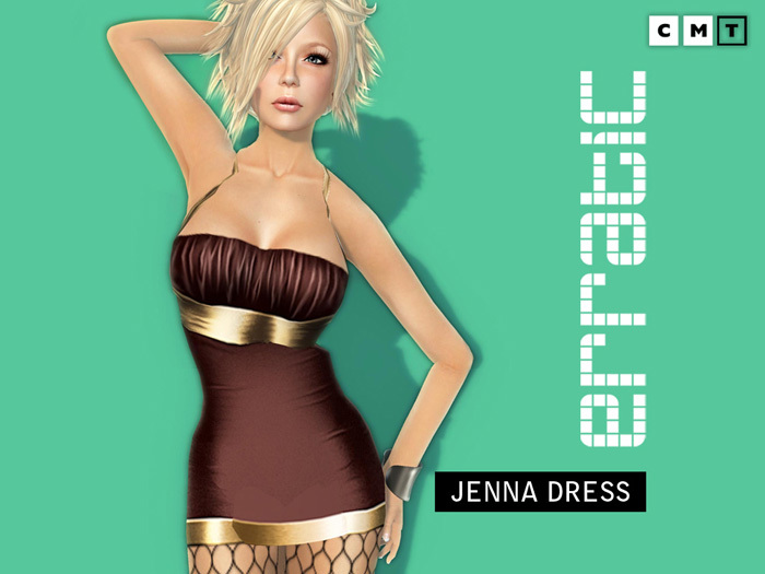 erratic / jenna - short lycra dress / brown-gold