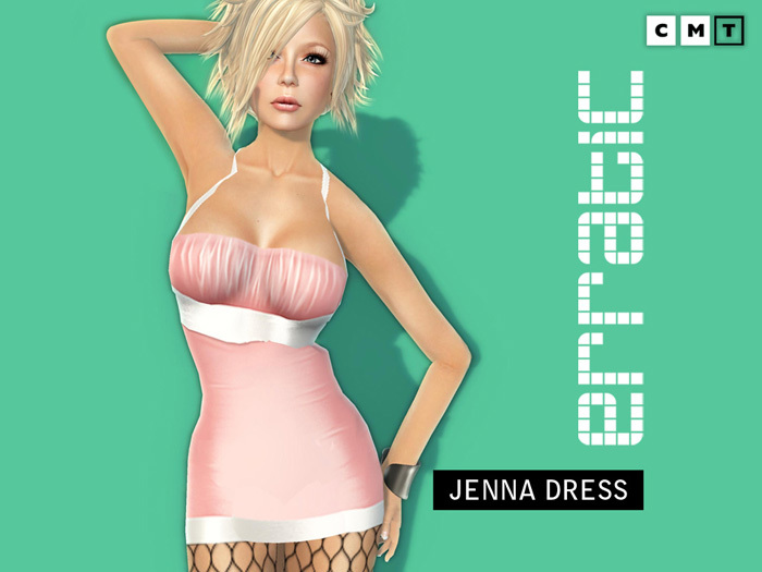 erratic / jenna - short lycra dress / peach-white